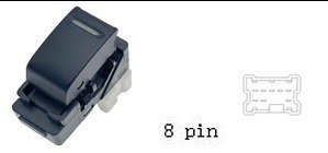 (مفتاح تحكم زجاج فرعي - نيسان A33 | جهة الركاب (FR/RL/RR) | 8 خط)
