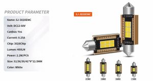 لمبات LED لإضاءة سقف السيارة بإضاءة واضحة